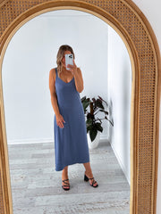 Millie Dress - Charcoal Blue