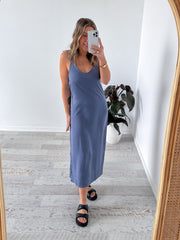 Millie Dress - Charcoal Blue