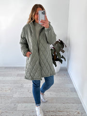 Holly Puffer Coat - Khaki