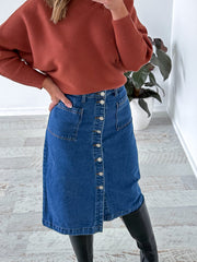 Rainee Denim Skirt - Blue