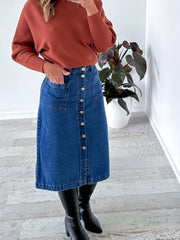 Rainee Denim Skirt - Blue
