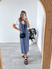 Millie Dress - Charcoal Blue