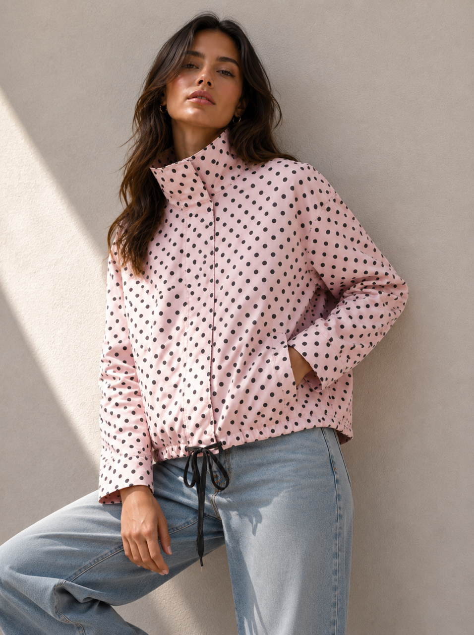 Polka Dot Jacket- Pink