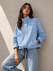 Polka Dot Jacket- Blue