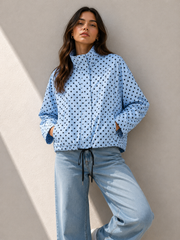 Polka Dot Jacket- Blue