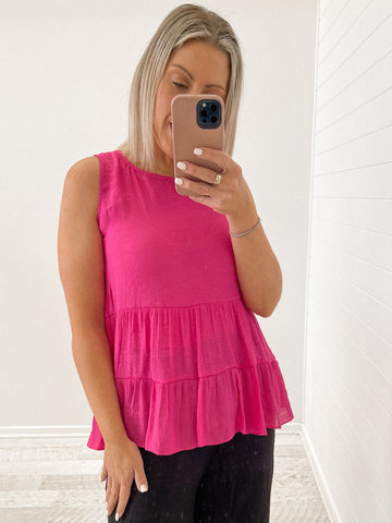 Chelsea Top - Fuchsia