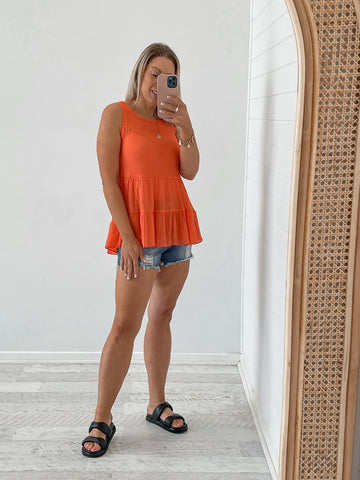 Chelsea Top - Burnt Orange